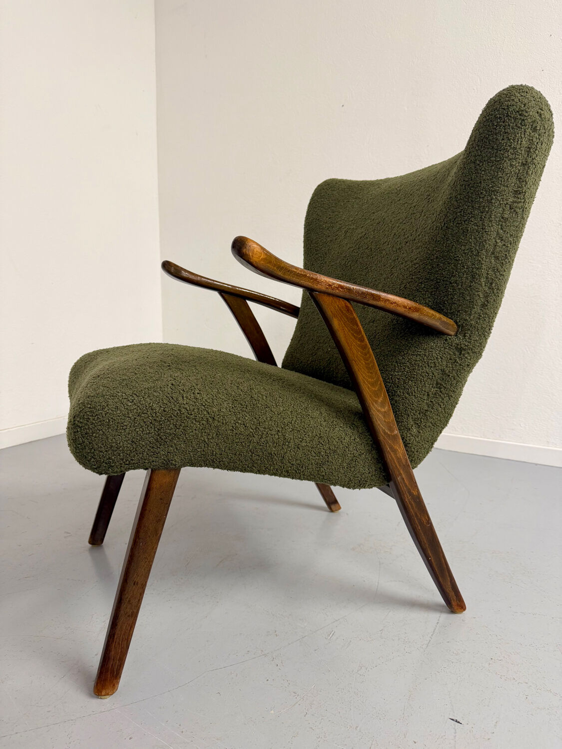 Set of 2 wing chairs in Scandinavian design from the 1960s.