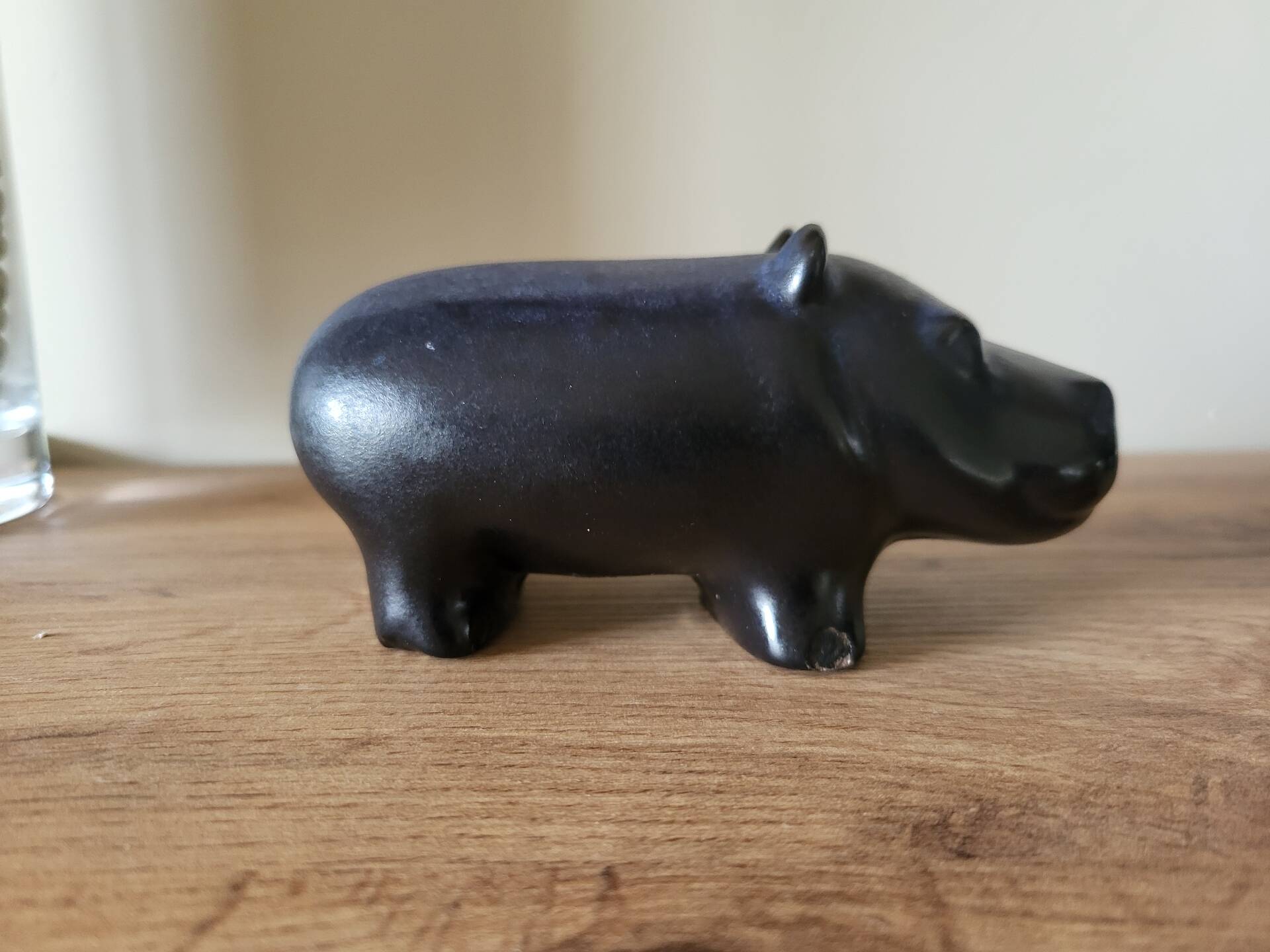 Uppsala ekeby, hippopotamus, mari simmulson, 1950s, figurine.