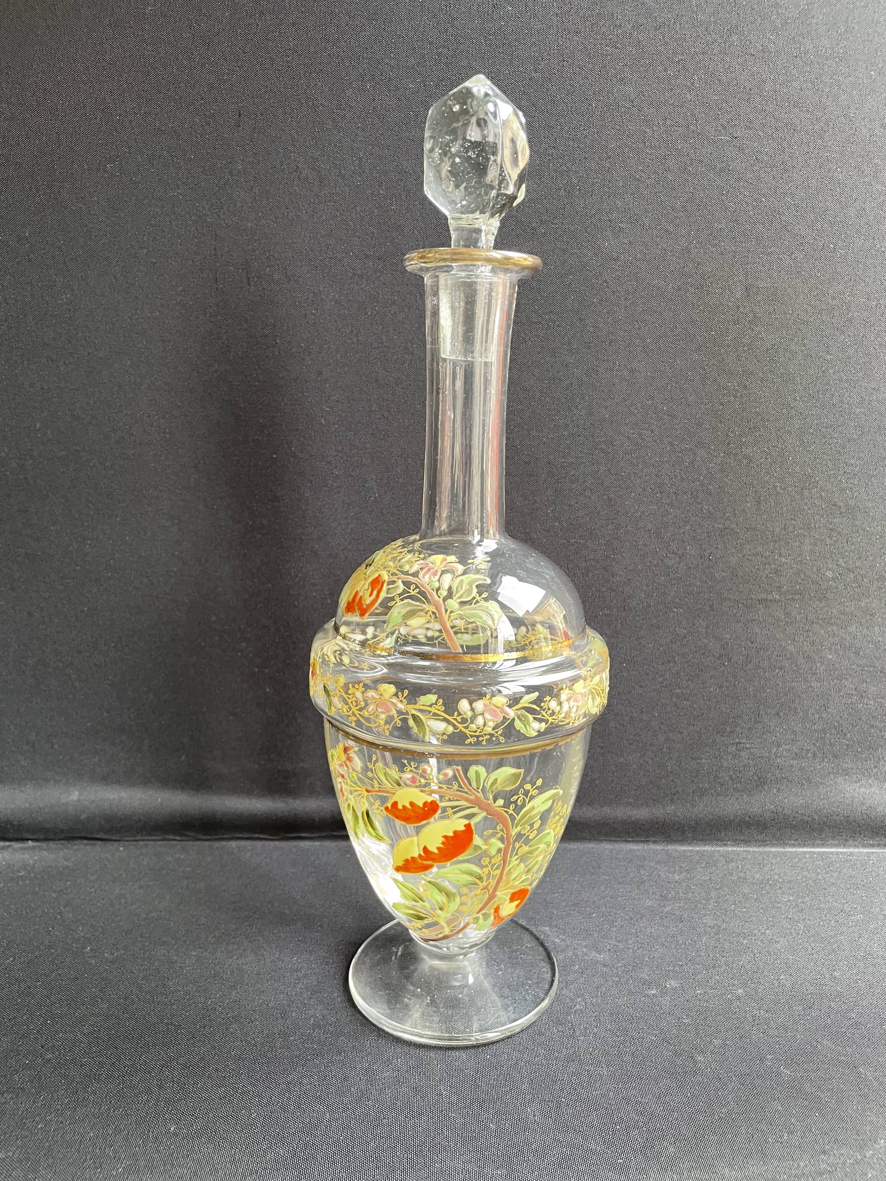 Enamelled decanter François Théodore Legras
