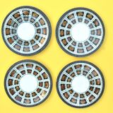 Set of 4 BOCH La Louvière dessert plates - Bernadette series - 1966