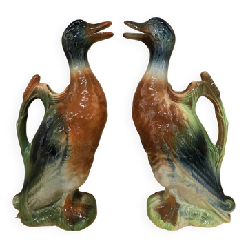 Pair of duck jugs St Clément