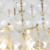 Chandelier in blown glass and gilded brass. 1970s. LS59391508H