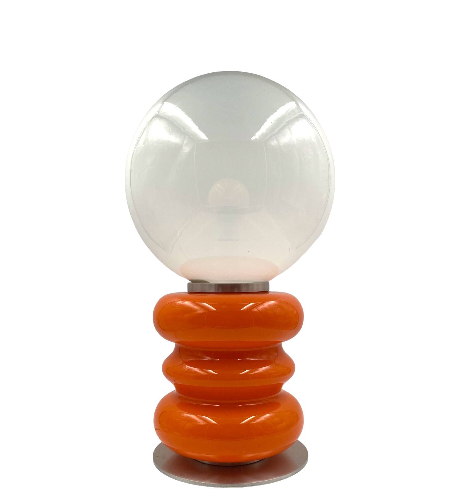 Space Age Orange Murano glass table lamp 1970s
