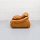 Cognac leather Italian lounge chair 1970s