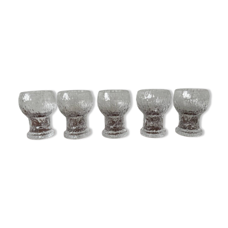 5 verres à shot iittala Kekkerit par Timo Sarpaneva, Finlande