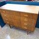 Modernist drawers 4 drawers and brass handles. 1960