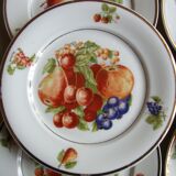 6 Fruit decorated plates Pillivyt France