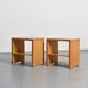 Pair of bedside tables from Arcs in solid pine, circa 1975.