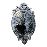 Oval Venetian wall mirror