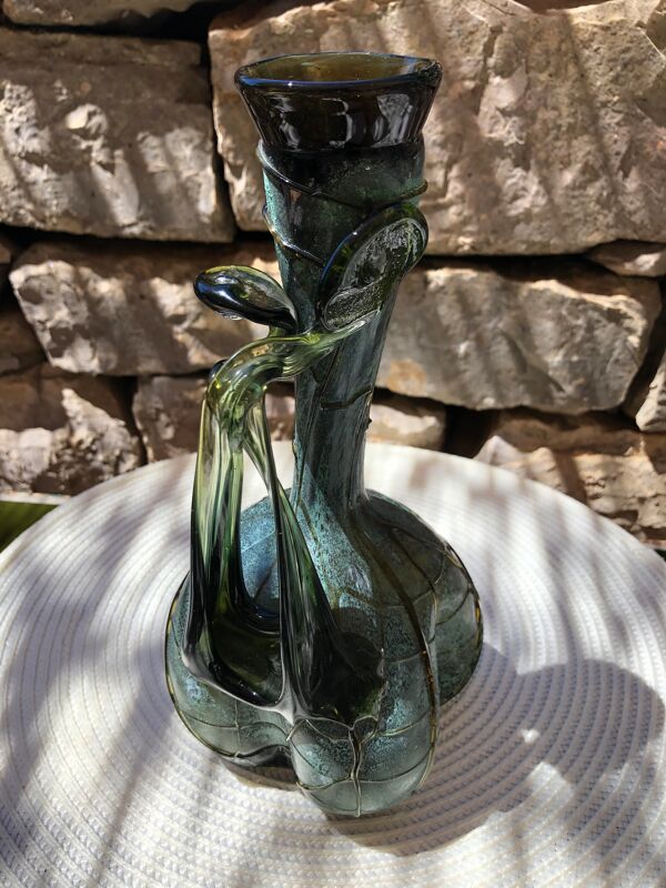 Soliflore  art deco soufflée main