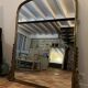 Large gilded mirror with pediment