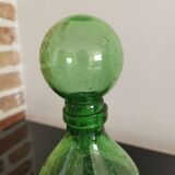 BIOT green blown glass bottle/bottle 24cm