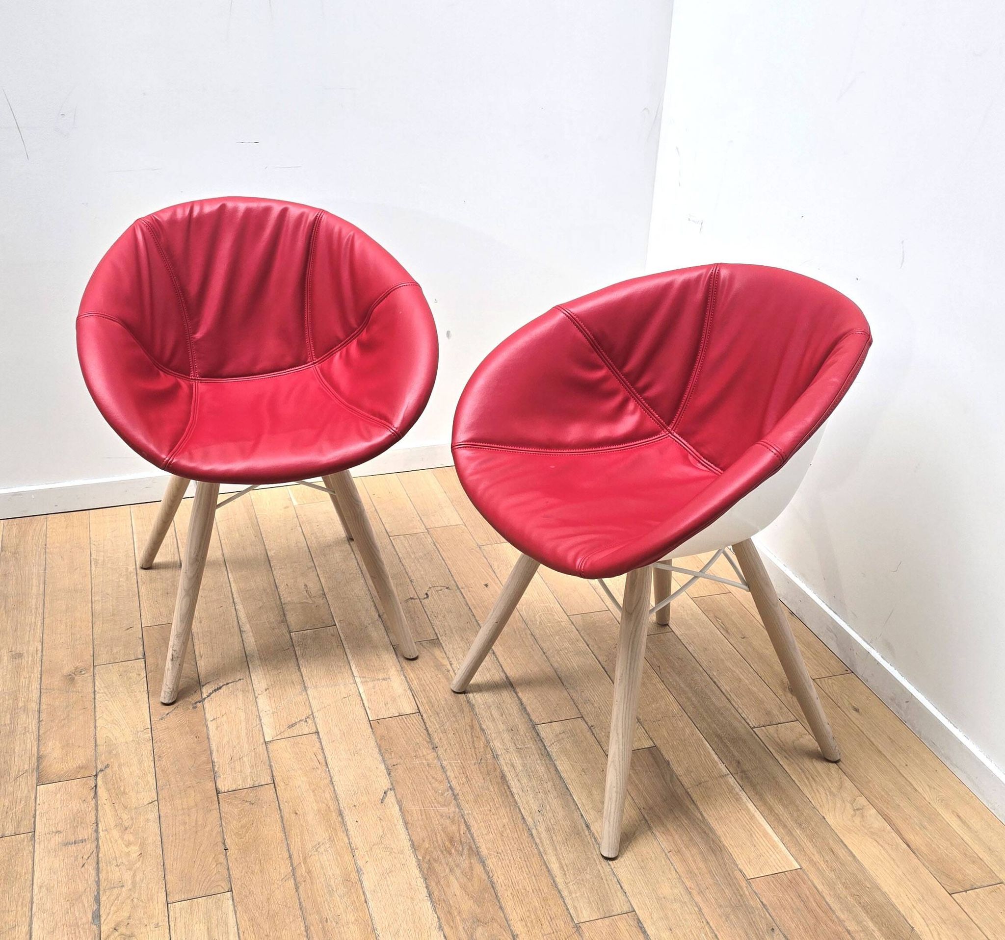 Pair of Gliss Wood 904 armchairs, Pedrali