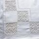 nappe de cérémonie 19 ème monogrammée « GB » 2m25 x 2m55