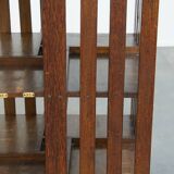 Large Antique English Oak Library Book Carousel