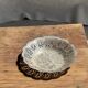 Small vintage silver-plated metal tray with openwork floral patterns D20 H3