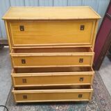 Dal Vera bamboo chest of drawers, Italian design, 70s