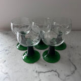 Service de 5 verres Roemer gravés 