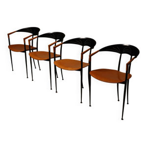 ensemble de 4 chaises - 1980