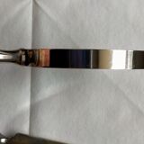 Magnifying glass set and letter opens in silver metal and mother-of-pearl