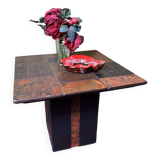 Brutalist retro vintage stone coffee table