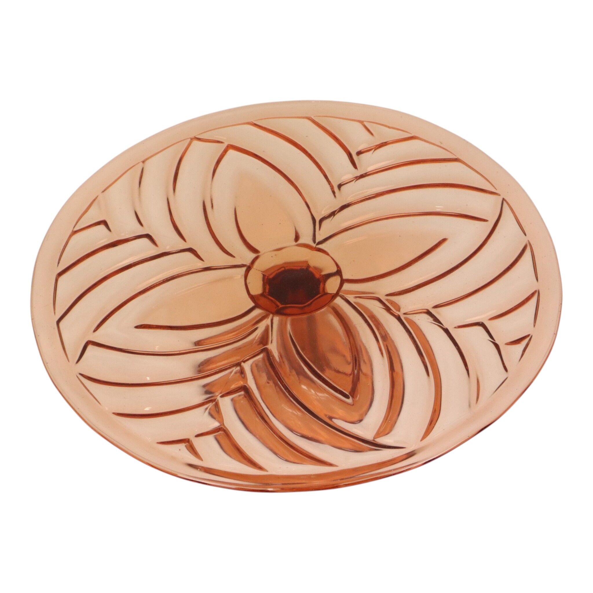 Pink and Orange Art Deco Cake Platter / Pastry Dish VSL 33cm