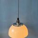 Vintage Guzzini Faro white acrylic glass pendant light