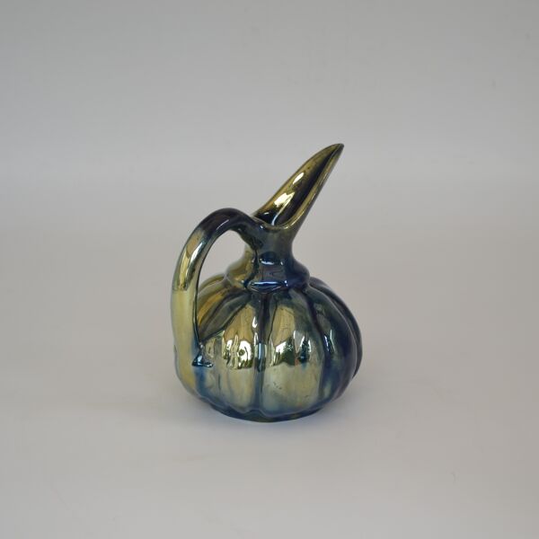 Pichet en grès flammé à reflets métalliques de la S.A.P.C. de Rambervillers
