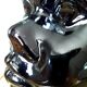 Vase or pot cover in the shape of a Moor's head made of glass from the 1970s.