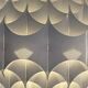Suspension globe sculptural rhytmic par H.Milanda, design scandinave 1970