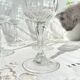 7 Vintage red wine glasses in fluted glass Made in France