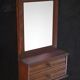Art deco wall cabinet with mirror and two drawers