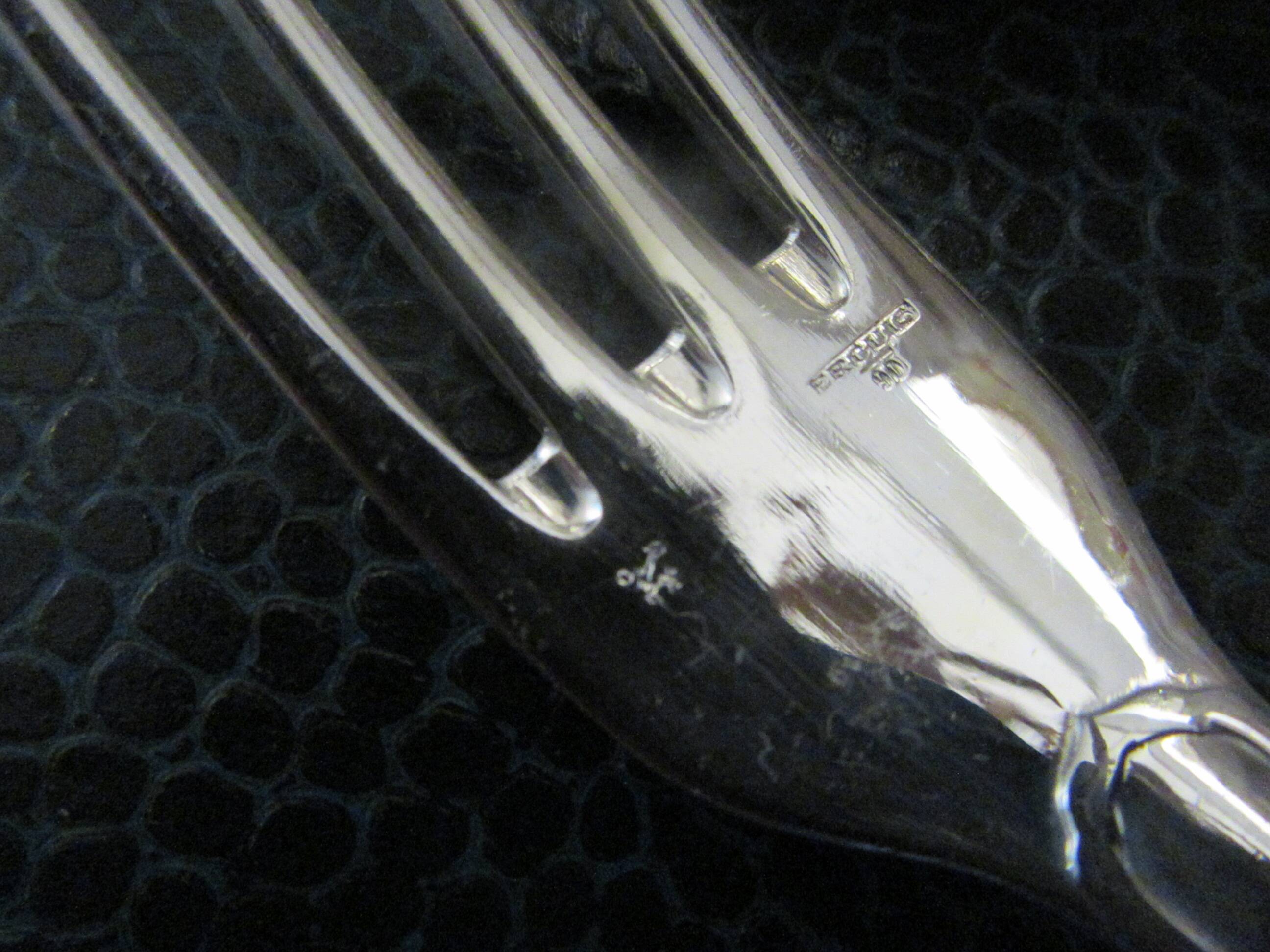 Silver-plated metal cutlery set ercuis in its gadroons model box