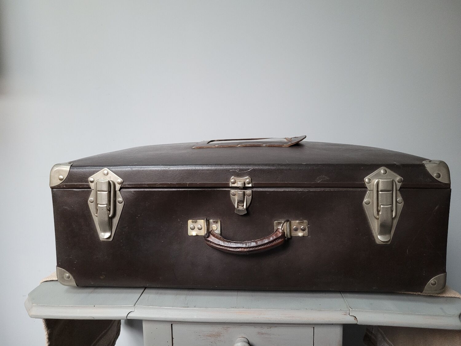 Antique cardboard suitcase