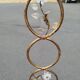 Lampadaire Vintage Banci Firenze en Fer Forgé Doré et Cristal, 1970
