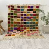 Handcrafted Moroccan Berber carpet 154 X 120 CM