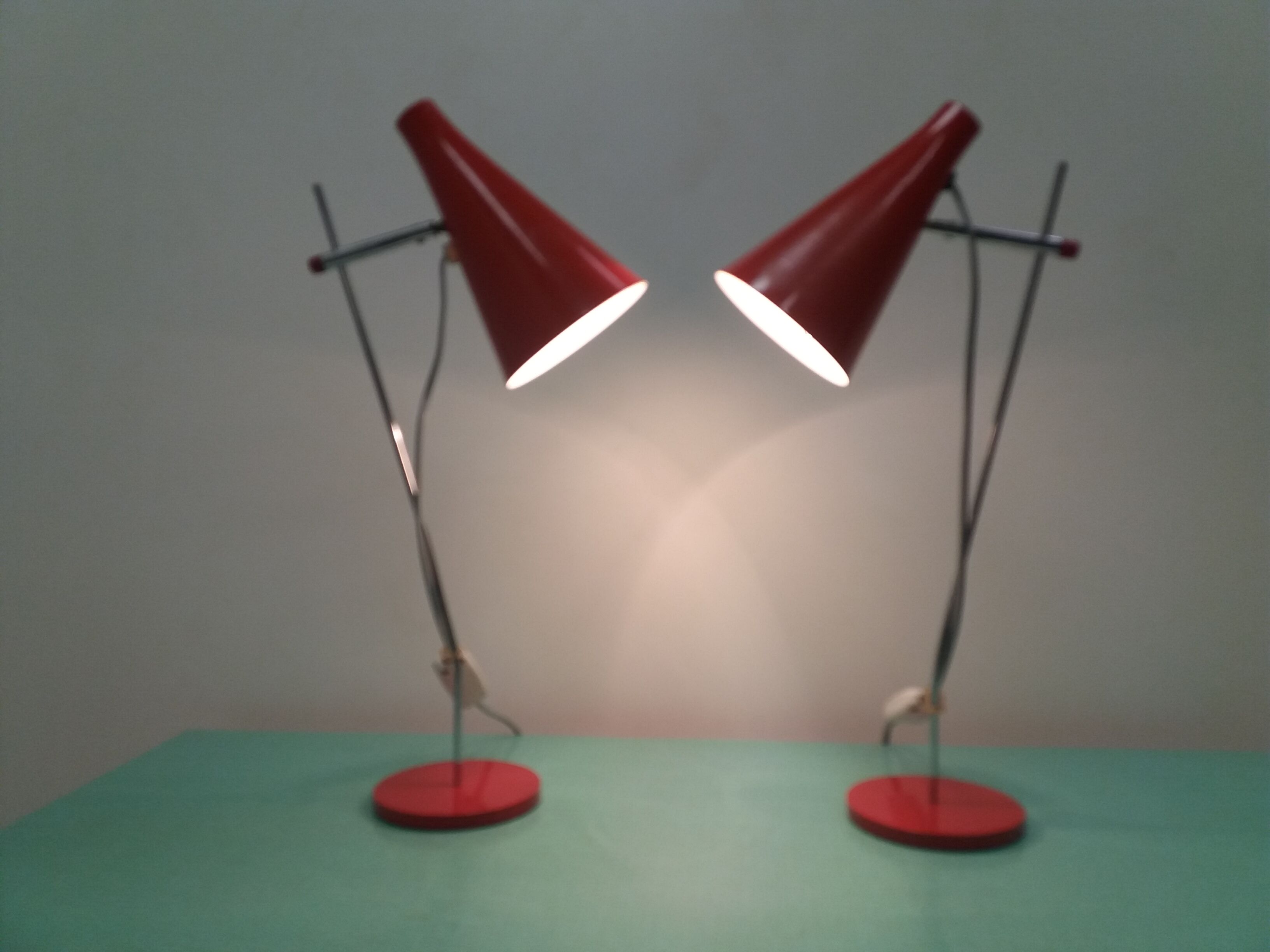 Lampes de table du milieu du siècle par Josef Hůrka pour Napako 1960