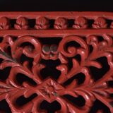 Red cast iron trivet