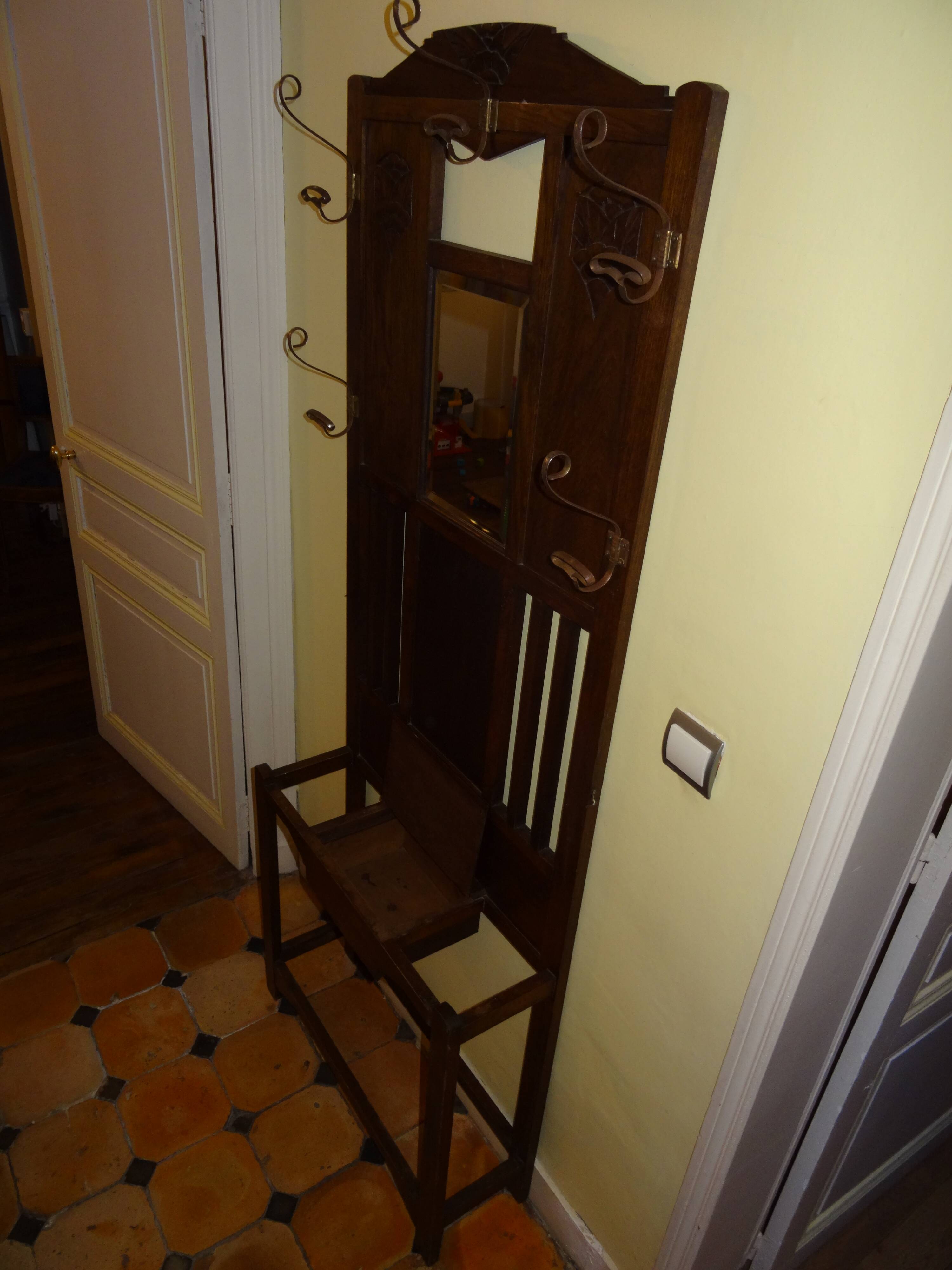 30s Art Deco coat rack