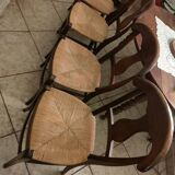 Set of 4 solid beech wood chairs