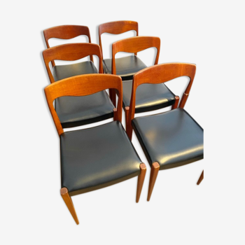Scandinavian 6 chairs 1960
