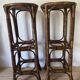 Vintage rattan bar stools or plant holder