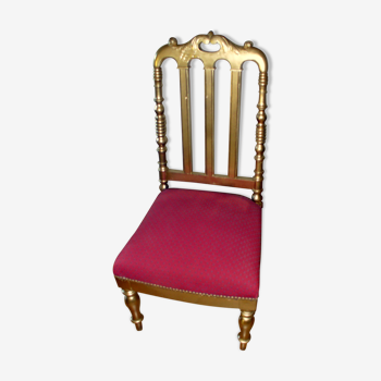 Chaise Napoléon III dorée