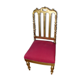 Chaise Napoléon III dorée