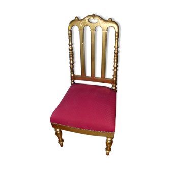 Chaise Napoléon III dorée