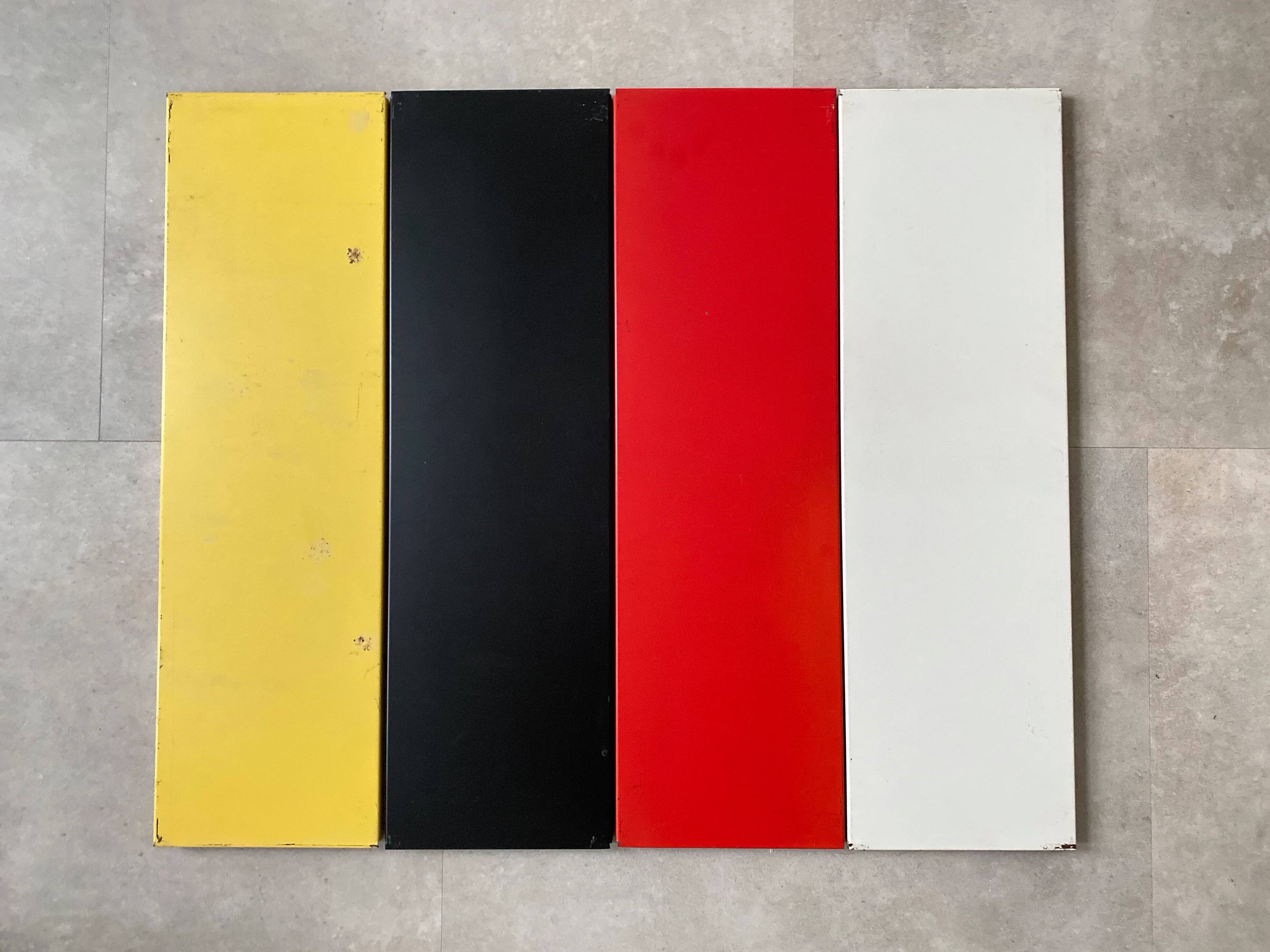 Mid century free standing tomado shelving system / bookcase designed by d. dekker
