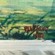 Huile sur toile, Vaches s'abreuvant dans rivière ombragée dans beau cadre mouluré signé Wassang