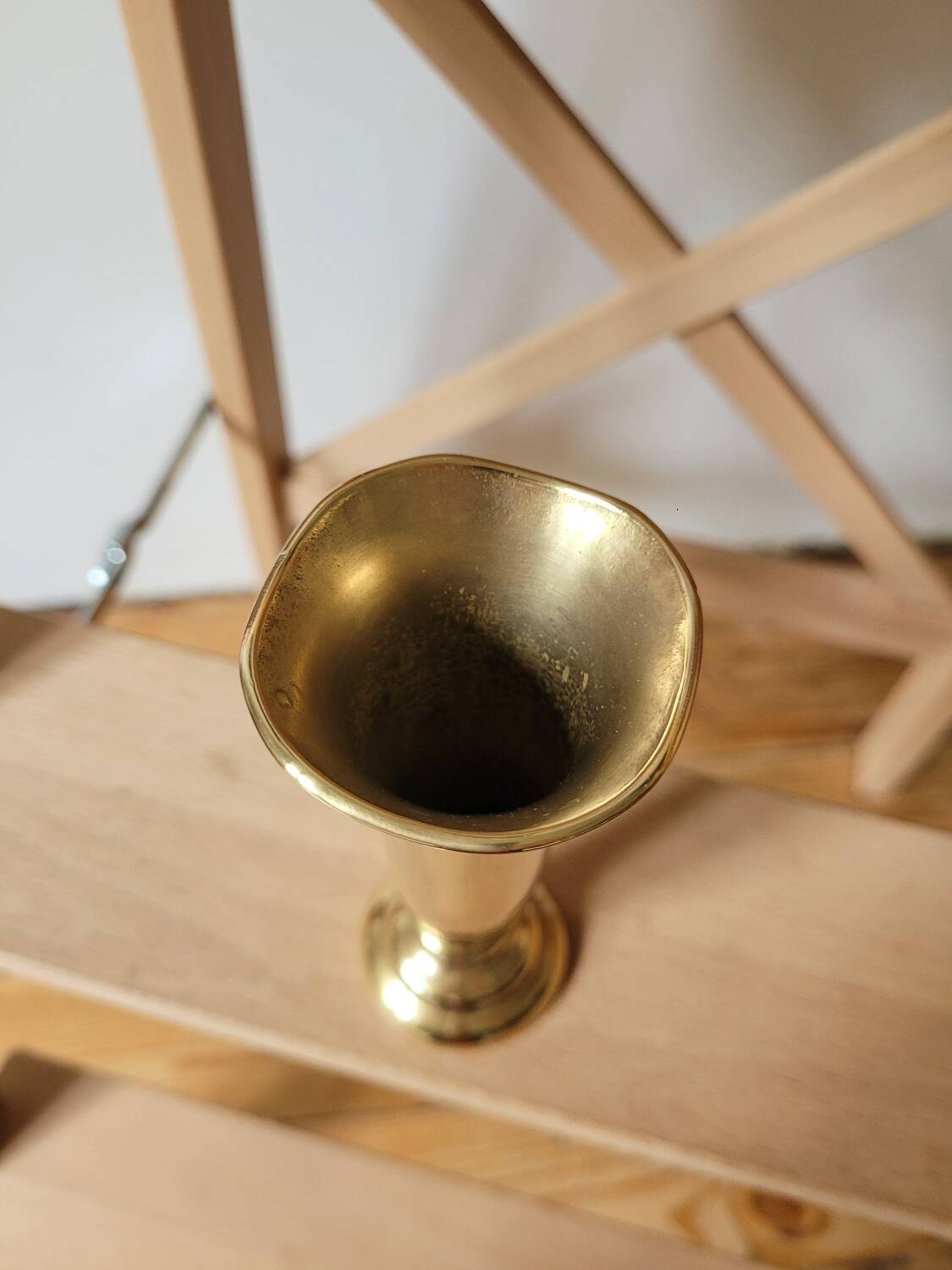 Small brass vase