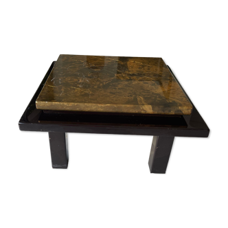 Table basse bois laqué