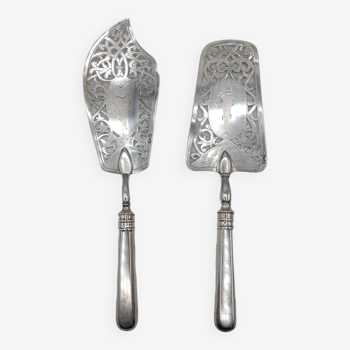 Fish serving cutlery in solid silver, Russia 19th century